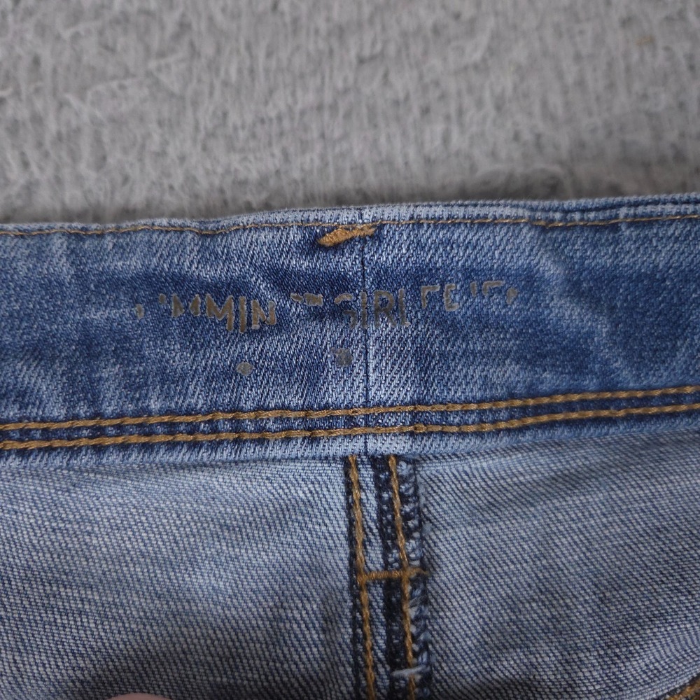 Chicos Jeans Womens 3R Blue So Slimming Girlfriend Crop Medium Wash Denim US 14R - Picture 7 of 12